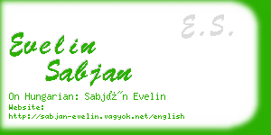 evelin sabjan business card